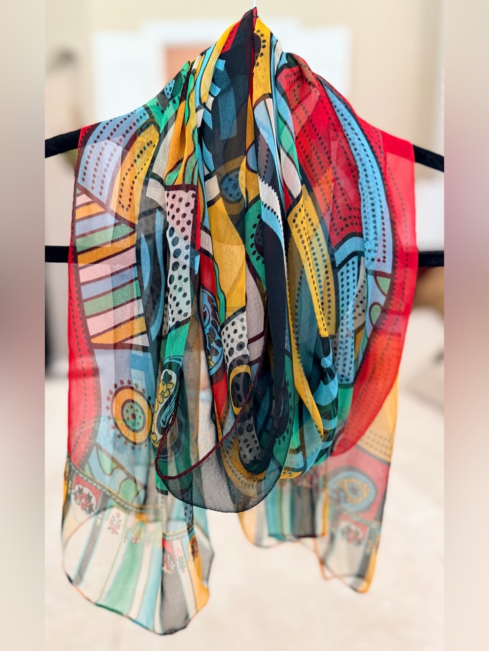 Colorful lightweight versatile scarf